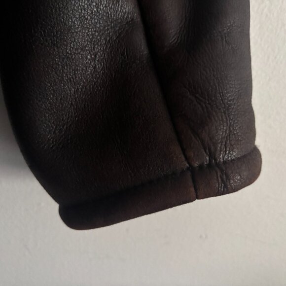 VTG Harry Rosen Brown Lambskin Button-up Shearling Jacket/Coat- 40/Medium -Large - Picture 14 of 16